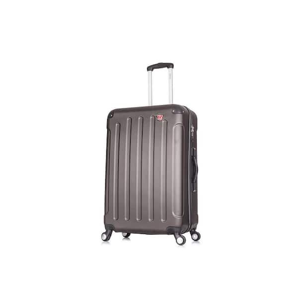 Intely 28 in. Grey Hardside Spinner with Integrated Weight Scale