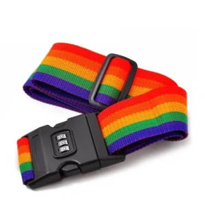 Multifunction Travel Luggage Strap Rainbow with Lock